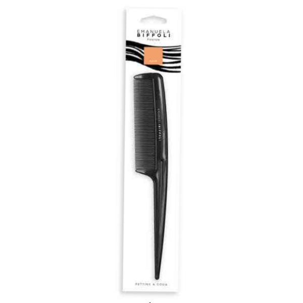 BIFFOLI PETTINE MANICO FINE PLASTICA NERO - Tre Pi Profumerie