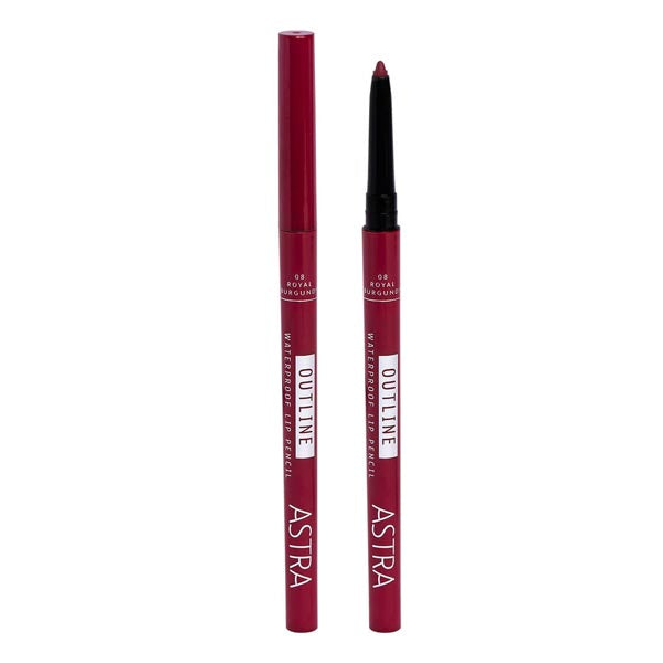 ASTRA MATITA LABBRA OUTLINE WATERPROOF ROYAL BURGUNDY 08 - Tre Pi Profumerie