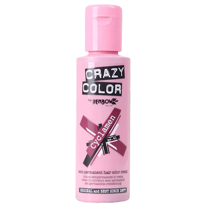 CRAZY COLOR SEMI-PERMANENT HAIR COLOR CREAM CYCLAMEN 41 - Tre Pi Profumerie
