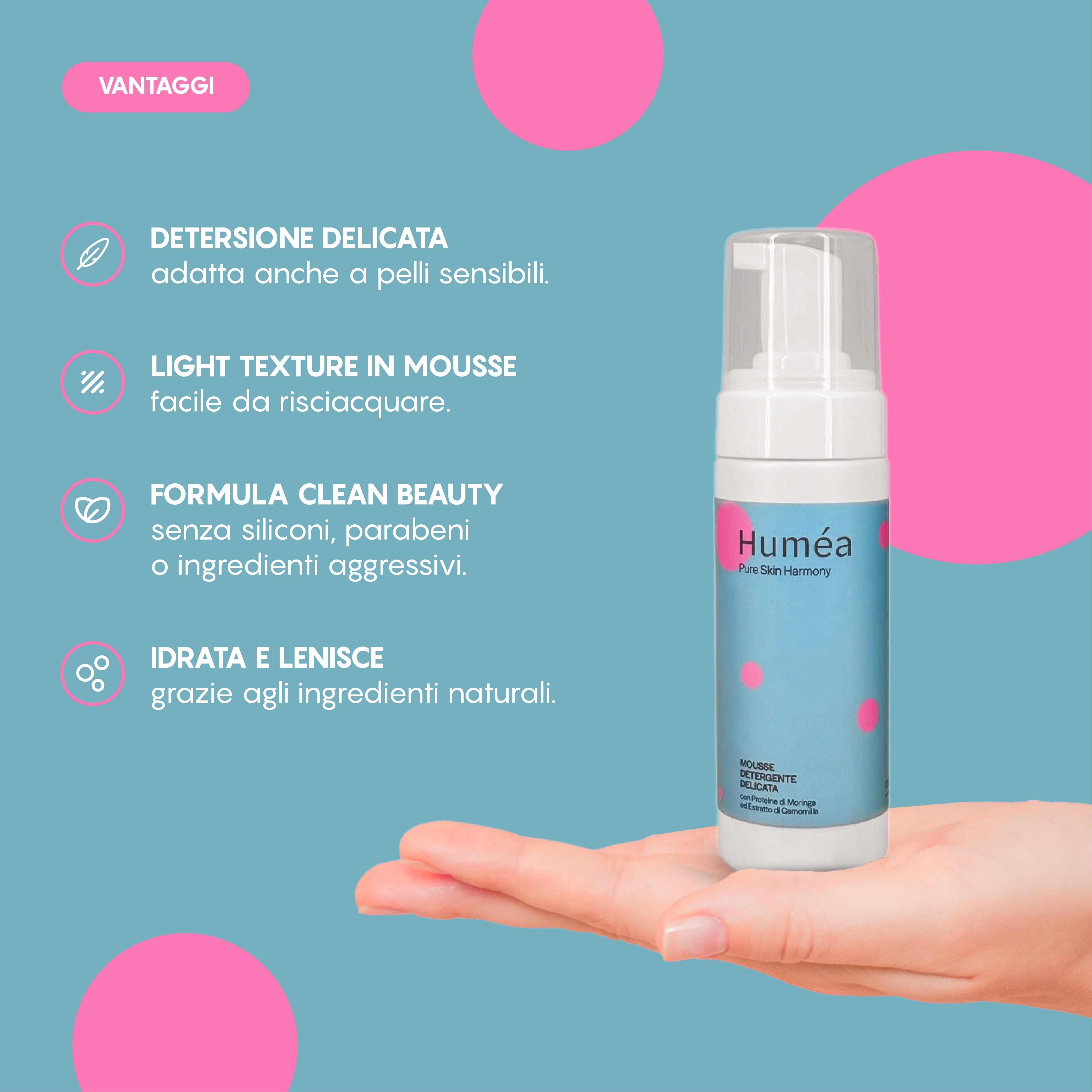 HUMEA MOUSSE NETTOYANTE DÉLICATE 150 ML