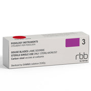 RBB LAME SGORBIE STERILI MONOUSO ACCIAIO INOSSIDABILE 20 PZ 3 MM