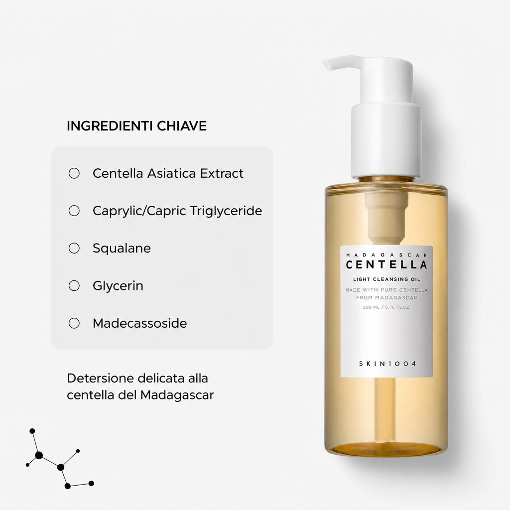 Skin1004 Centella Light Cleansing Oil – Olio Detergente 200ml